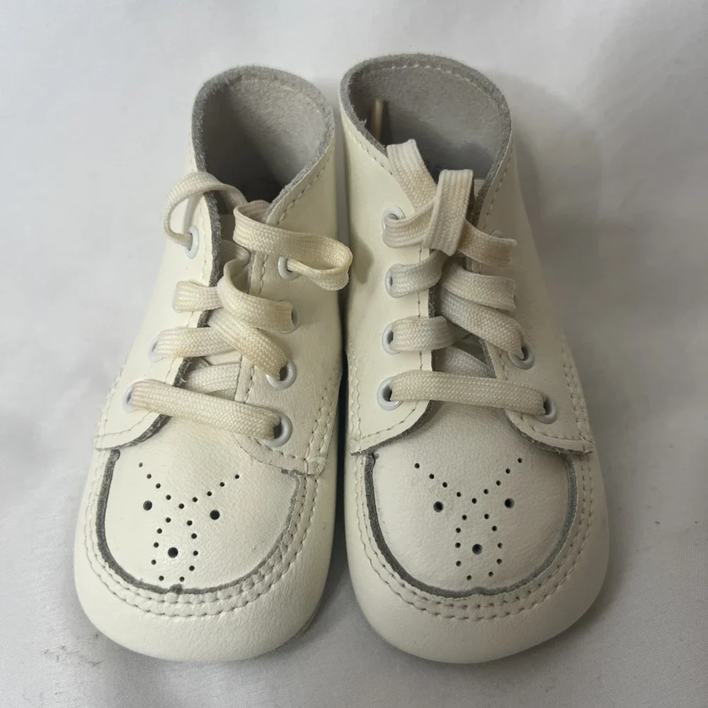 Wee Walker Soft Soles‎ Sz 1 White Shoes Infant Baby 6 Wks - 3 Months